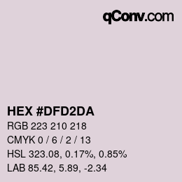 Color code: HEX #DFD2DA | qconv.com