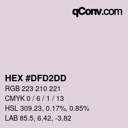 Color code: HEX #DFD2DD | qconv.com