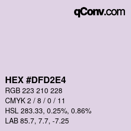 Color code: HEX #DFD2E4 | qconv.com