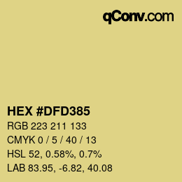 カラーコード: HEX #DFD385 | qconv.com
