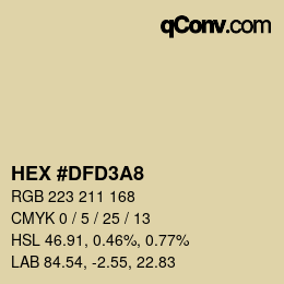 Color code: HEX #DFD3A8 | qconv.com