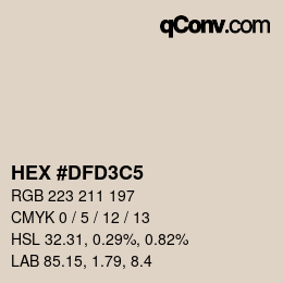 Color code: HEX #DFD3C5 | qconv.com