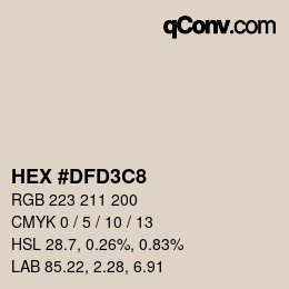 Color code: HEX #DFD3C8 | qconv.com