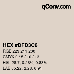 カラーコード: HEX #DFD3C8 | qconv.com