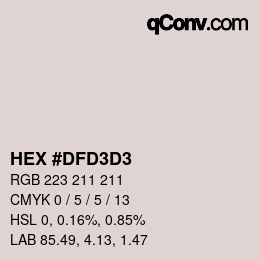 Color code: HEX #DFD3D3 | qconv.com