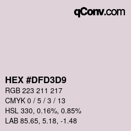 Color code: HEX #DFD3D9 | qconv.com