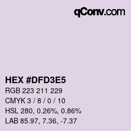 Color code: HEX #DFD3E5 | qconv.com