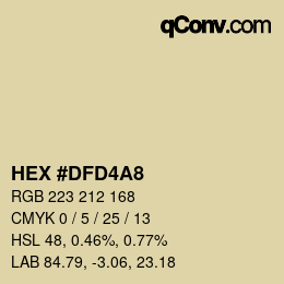 Farbcode: HEX #DFD4A8 | qconv.com
