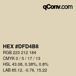 Color code: HEX #DFD4B8 | qconv.com