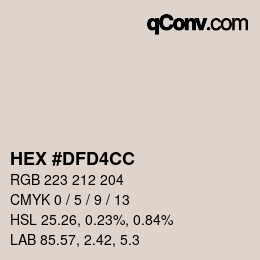 Color code: HEX #DFD4CC | qconv.com