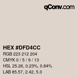 Código de color: HEX #DFD4CC | qconv.com