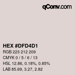 Color code: HEX #DFD4D1 | qconv.com