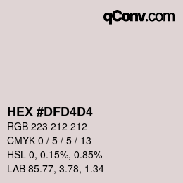Color code: HEX #DFD4D4 | qconv.com