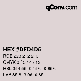 Color code: HEX #DFD4D5 | qconv.com