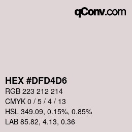 カラーコード: HEX #DFD4D6 | qconv.com