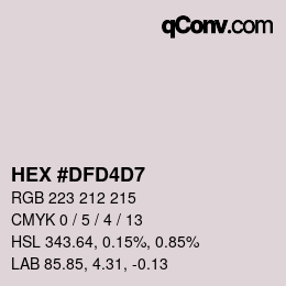 颜色代码: HEX #DFD4D7 | qconv.com