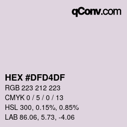 Farbcode: HEX #DFD4DF | qconv.com
