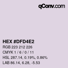 Color code: HEX #DFD4E2 | qconv.com