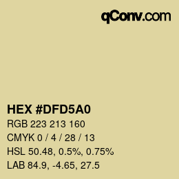 颜色代码: HEX #DFD5A0 | qconv.com