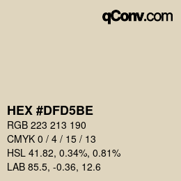 カラーコード: HEX #DFD5BE | qconv.com