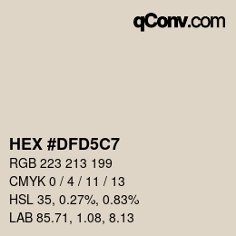 Color code: HEX #DFD5C7 | qconv.com