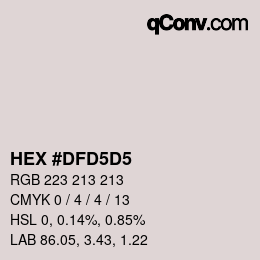 Color code: HEX #DFD5D5 | qconv.com