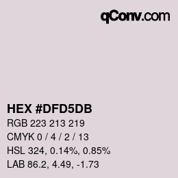 Color code: HEX #DFD5DB | qconv.com