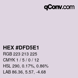 Color code: HEX #DFD5E1 | qconv.com