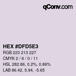 Color code: HEX #DFD5E3 | qconv.com