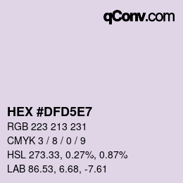 Farbcode: HEX #DFD5E7 | qconv.com