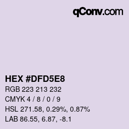 Color code: HEX #DFD5E8 | qconv.com