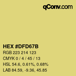 Color code: HEX #DFD67B | qconv.com