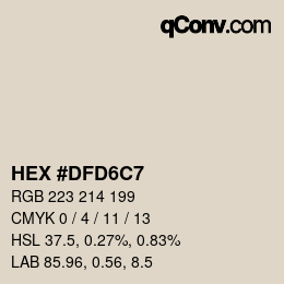 カラーコード: HEX #DFD6C7 | qconv.com