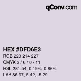 カラーコード: HEX #DFD6E3 | qconv.com