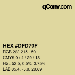 Código de color: HEX #DFD79F | qconv.com