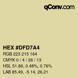 Color code: HEX #DFD7A4 | qconv.com
