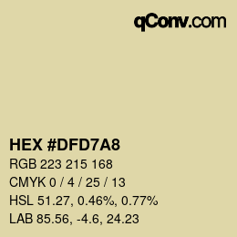 Color code: HEX #DFD7A8 | qconv.com