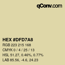 カラーコード: HEX #DFD7A8 | qconv.com