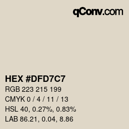 Color code: HEX #DFD7C7 | qconv.com