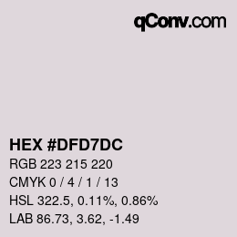 Color code: HEX #DFD7DC | qconv.com