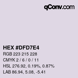 Color code: HEX #DFD7E4 | qconv.com