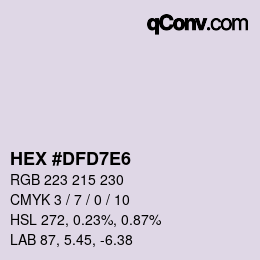Color code: HEX #DFD7E6 | qconv.com