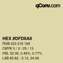 カラーコード: HEX #DFD8A8 | qconv.com
