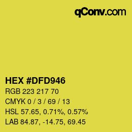 Color code: HEX #DFD946 | qconv.com