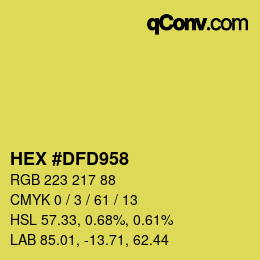 Color code: HEX #DFD958 | qconv.com