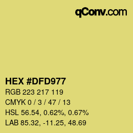 Color code: HEX #DFD977 | qconv.com