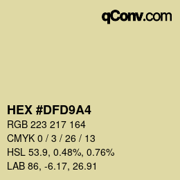 カラーコード: HEX #DFD9A4 | qconv.com
