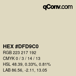 カラーコード: HEX #DFD9C0 | qconv.com