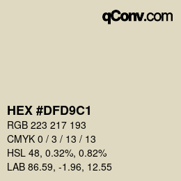 カラーコード: HEX #DFD9C1 | qconv.com