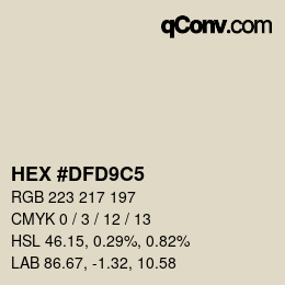 Color code: HEX #DFD9C5 | qconv.com